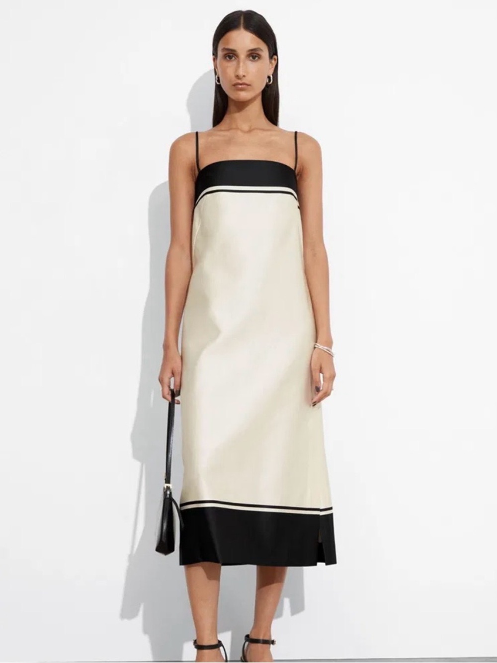& Other Stories Satin Midi Dress